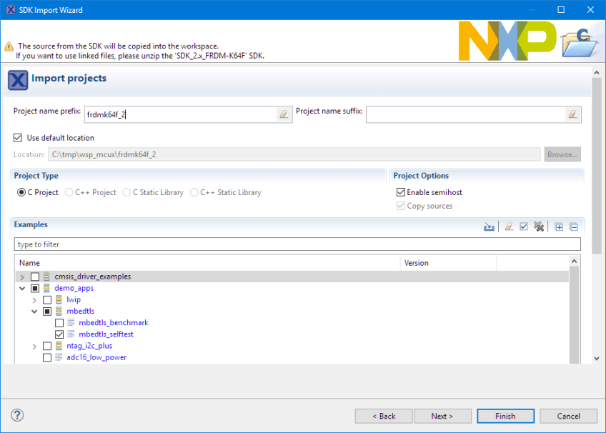 mbed tls in MCUXpresso SDK