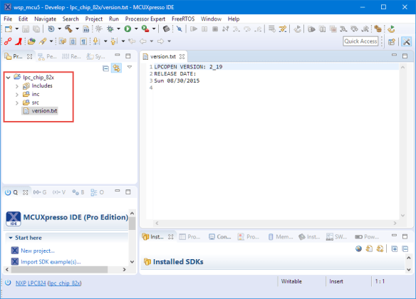Chip Library in Workspace