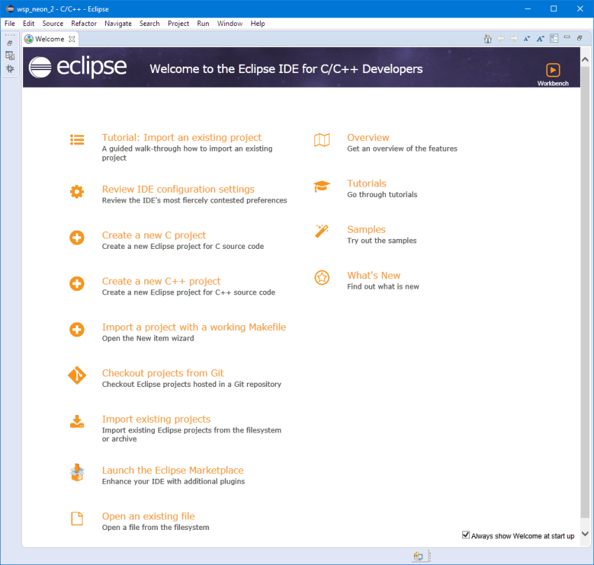 Eclipse Neon Welcom Screen