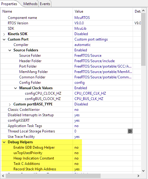 FreeRTOS Debug Helpers