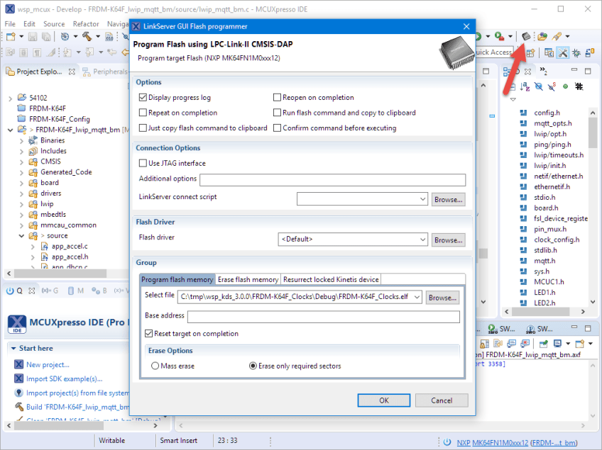 LinkServer GUI Flash Programmer