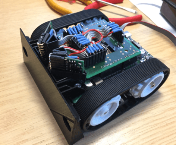 Modified Zumo Robot with 4 ToF Front Sensors