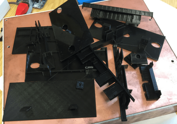Pile of 3D testing parts