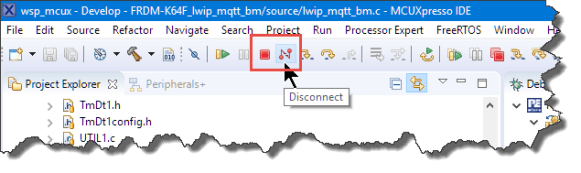 MCUXpresso IDE: Terminate and Disconnect a Debug Session | MCU on Eclipse