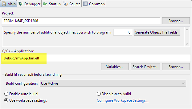 Using elf file from binary file