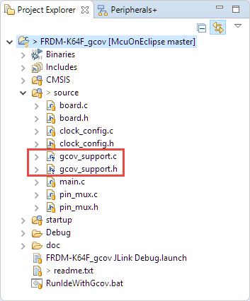 coverage support files added