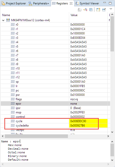 Cycle and CycleDelta Pseudo Registers
