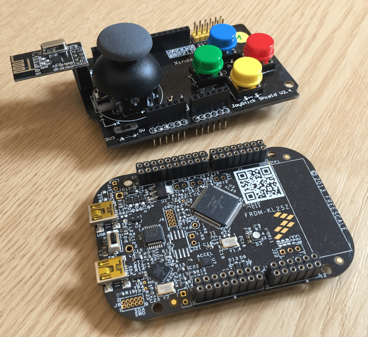 NXP FRDM-KL25Z with Joystick Shieldv