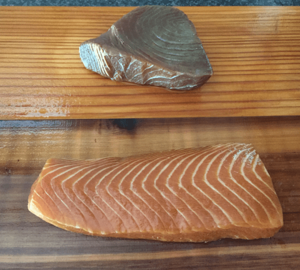 Salmon and Tune ready for Smoker