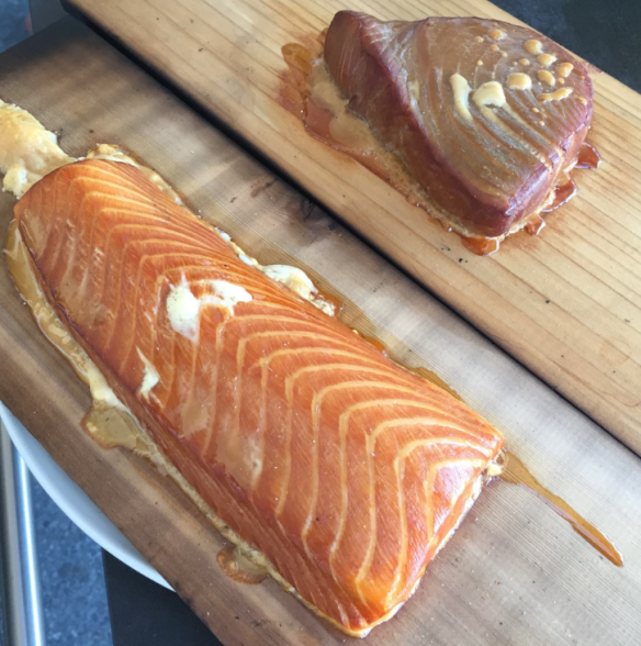 smoked salmon and tuna