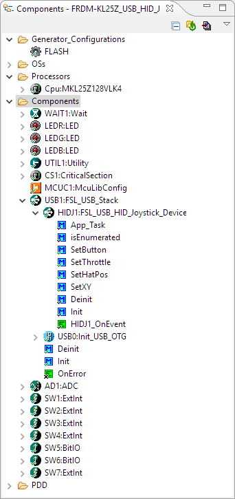 USB HID Joystick Example Project