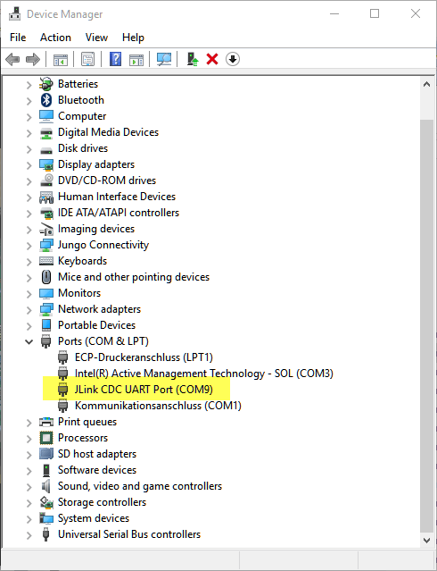 COM Port in Device Manager