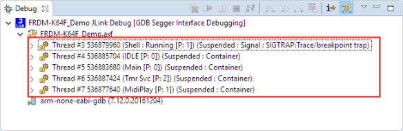 FreeRTOS Thread Aware Debugging with J-Link