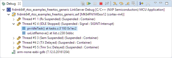 FreeRTOS Thread Awareness with LinkServer