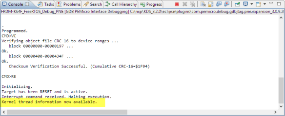 Kernel Thread Information available