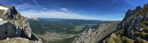 View down to Mittenwald from Karwendel
