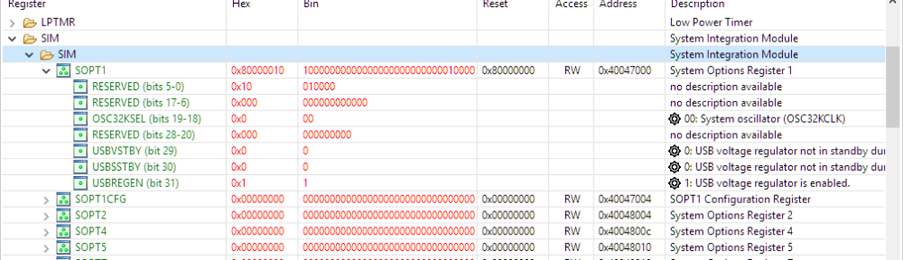 EmbSys Registers View