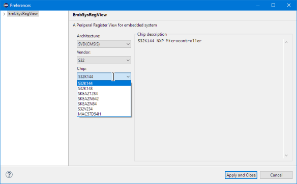 S32 SVD Files in EmbSysRegister