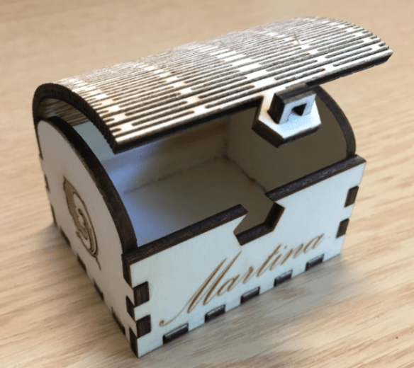 Wooden Chest Box Open