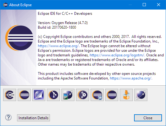 Eclipse Oxygen Version