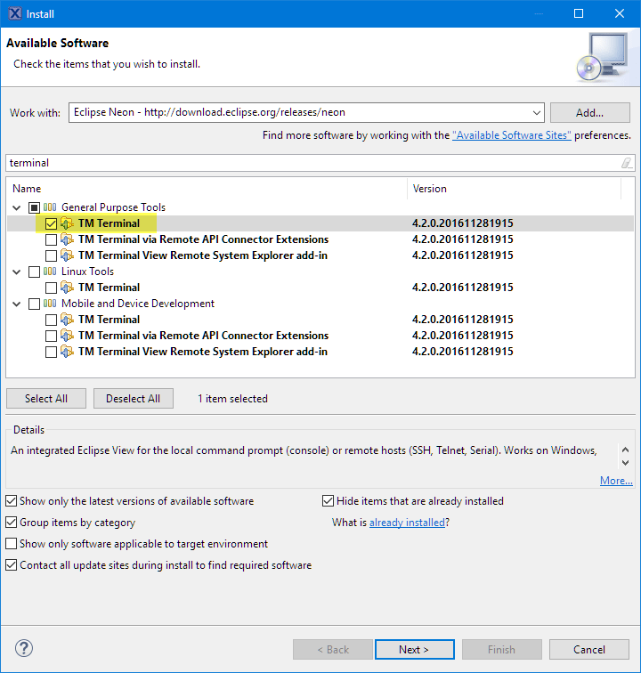 TM Terminal Plugin Installation