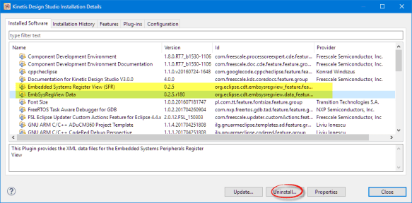 Uninstalling older Plugins