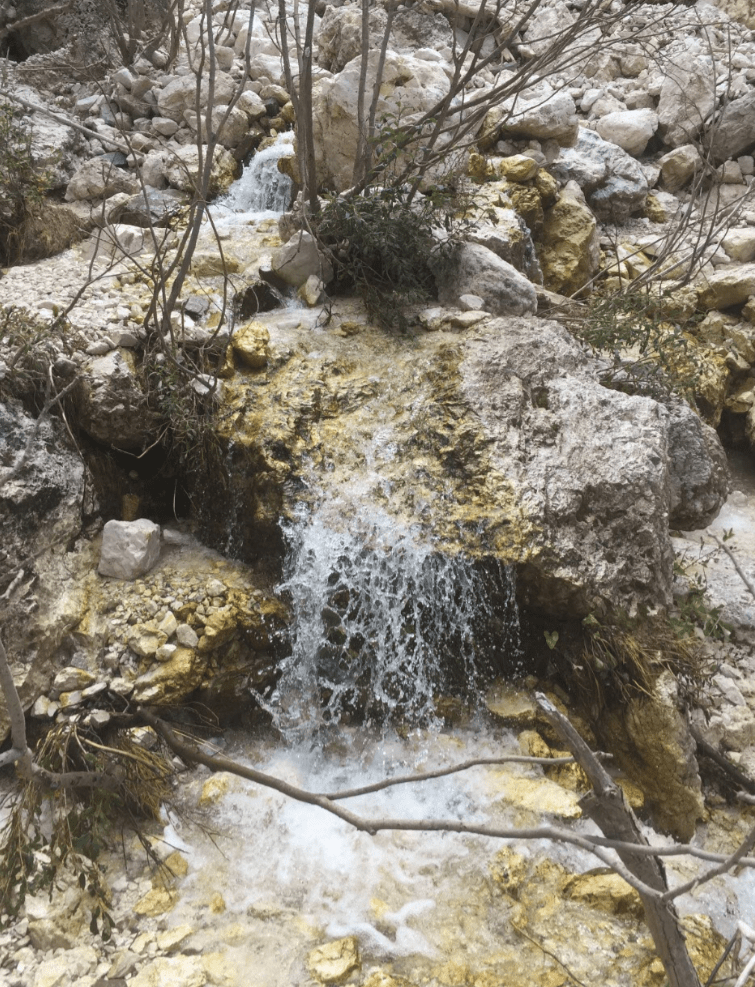 Water on Golden Stone