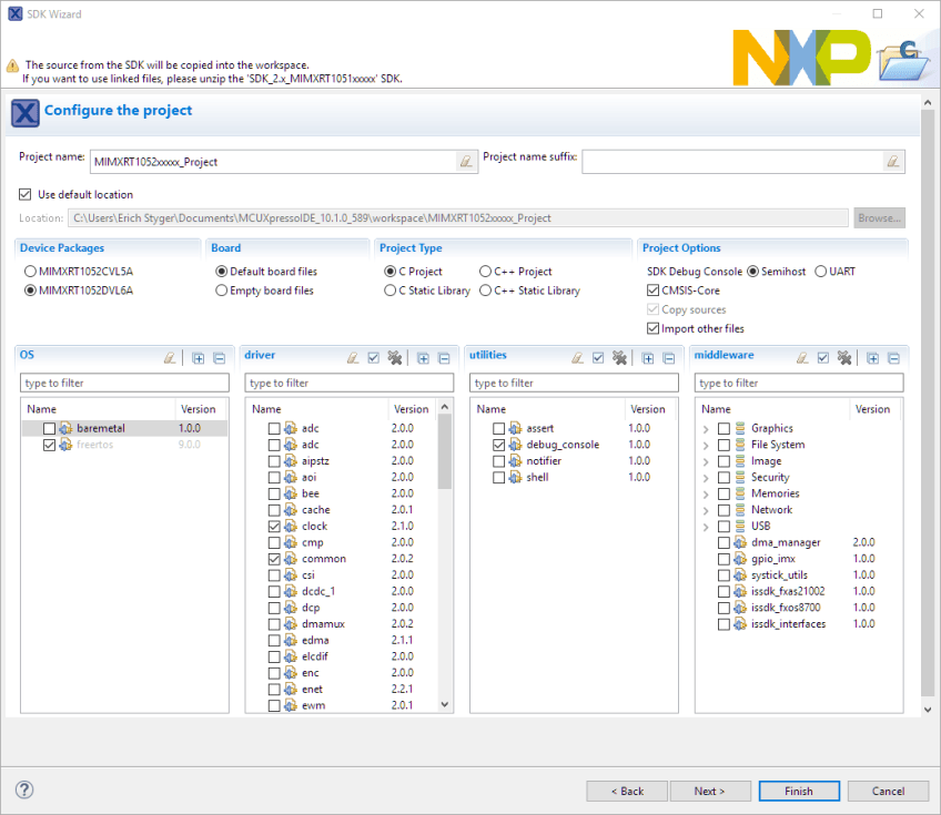 Configure the Project