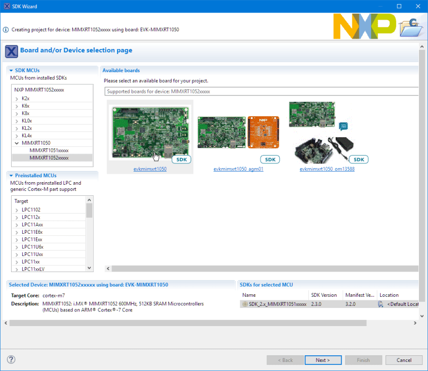 Creating Project for 1050