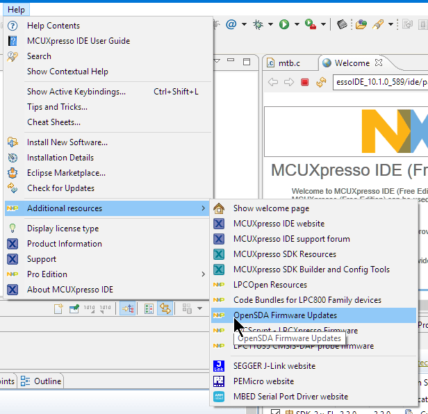 OpenSDA Firmware Update Site