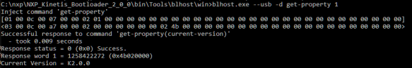 blhost with USB HID Bootloader