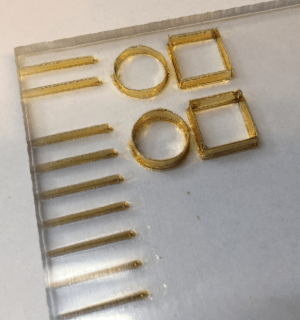 residue inside the cuts