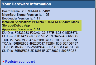 SDA_INFO with loaded Firmware