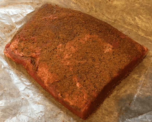 Brisket with dry rub