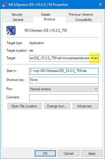 Start Eclipse with English Language