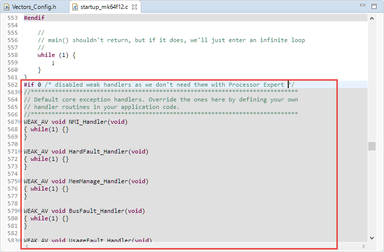 Start of Disabled Weak Vector Stubs