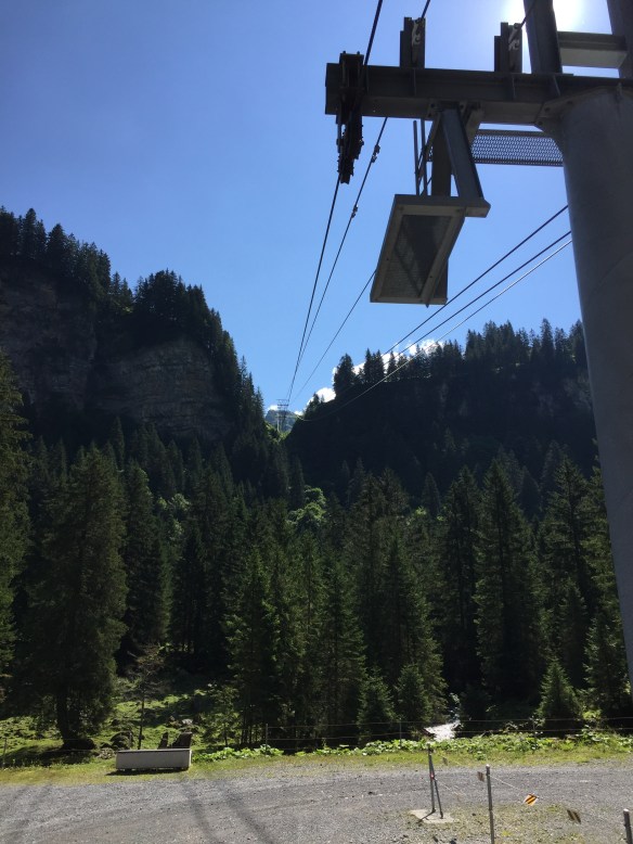 The cables up to the Glattalp