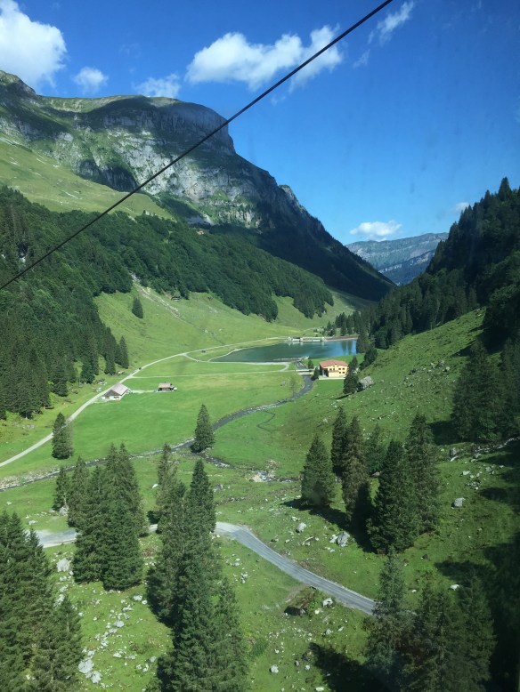 View down to the Sali Lake