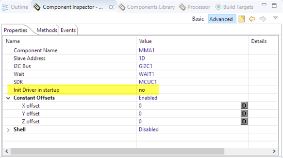 MMA8451Q Init Configuration