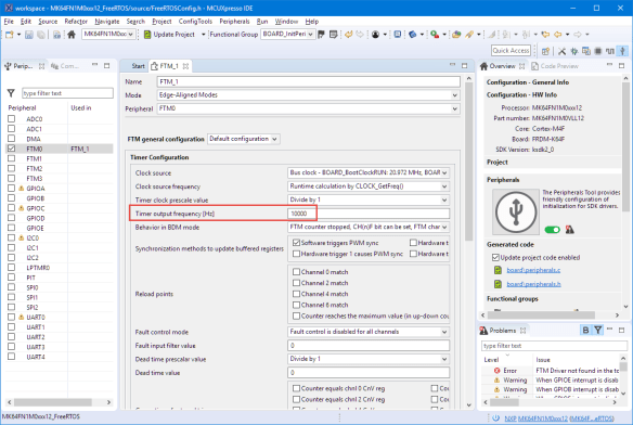 Timer output frequency
