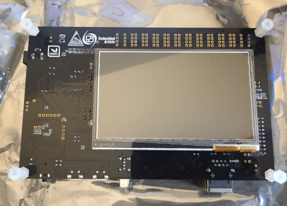 Embedded Artist NXP i.MX RT1052 Base Board Bottom Side with LCD