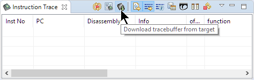 Getting trace from target
