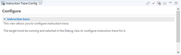 Instruction Trace Config View