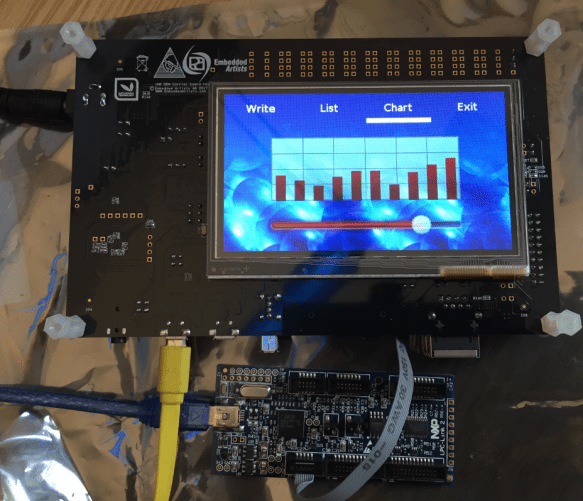LittlevGL running on Embedded Artists i.MX RT Board