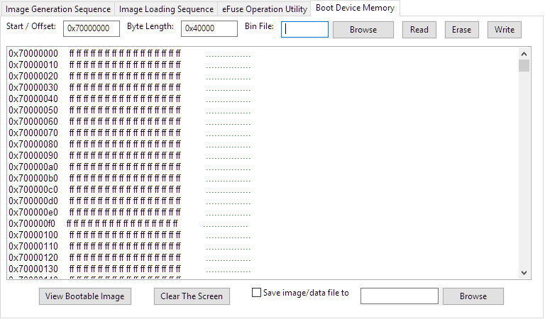 Erased internal flash memory