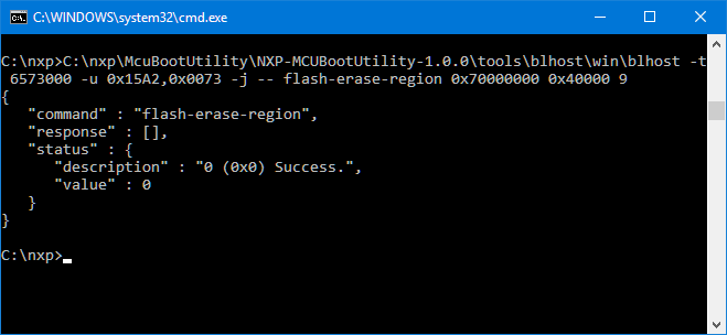 Executing Flash Erase from Cmd.exe