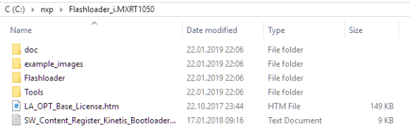 flashloader installation folder