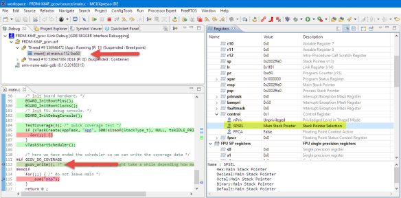on msp stack after calling vtaskendscheduler()