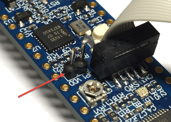 Installed Jumper JP1 on NXP LPC845-BRK