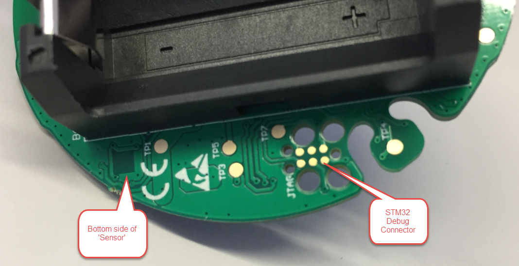 Bottom Side with MCU Debug Connector
